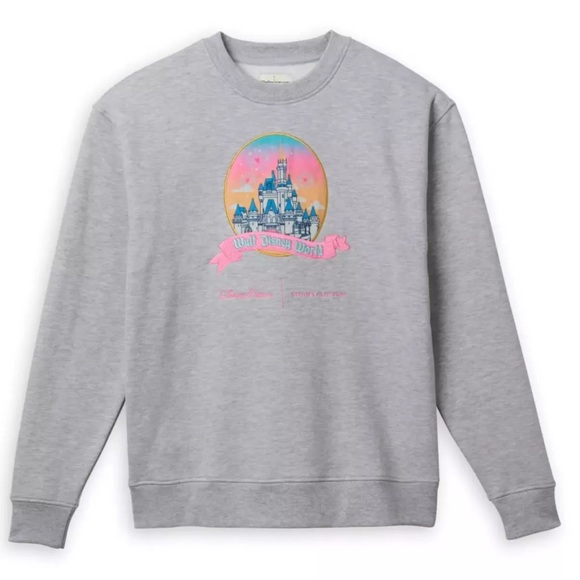 Walt Disney World Cinderella Castle Sweatshirt Stoney Clover Lane Grey Size M